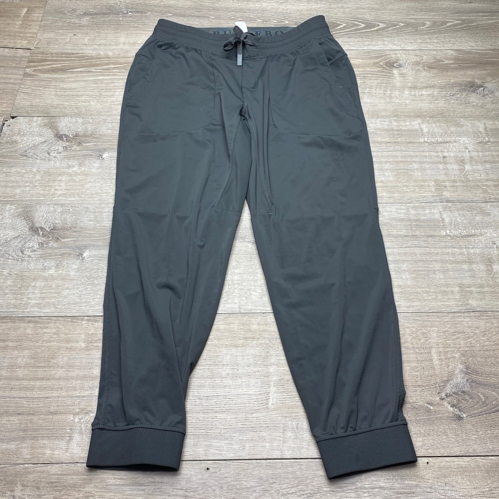 Burlebo Performance Joggers Mens Large Gray Polyamide Elastane 4-Way Stretch